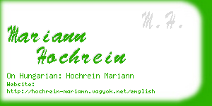 mariann hochrein business card